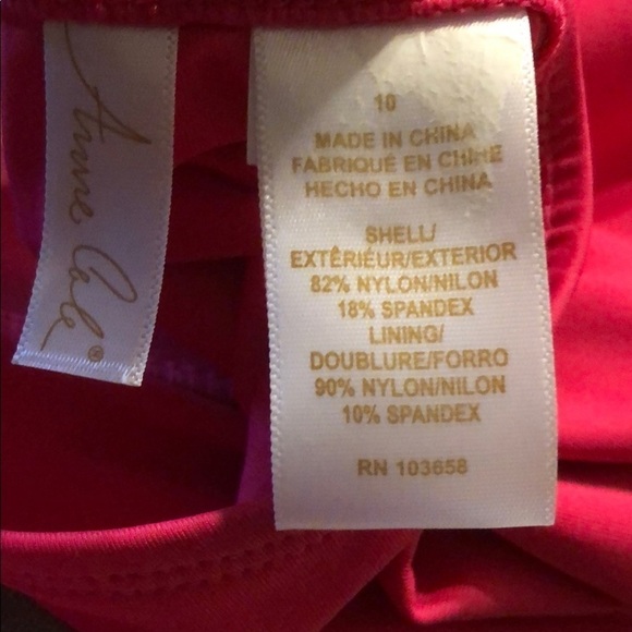 ANNE Cole Twist Front Shirred One Piece Swimsuit - Picture 3 of 5